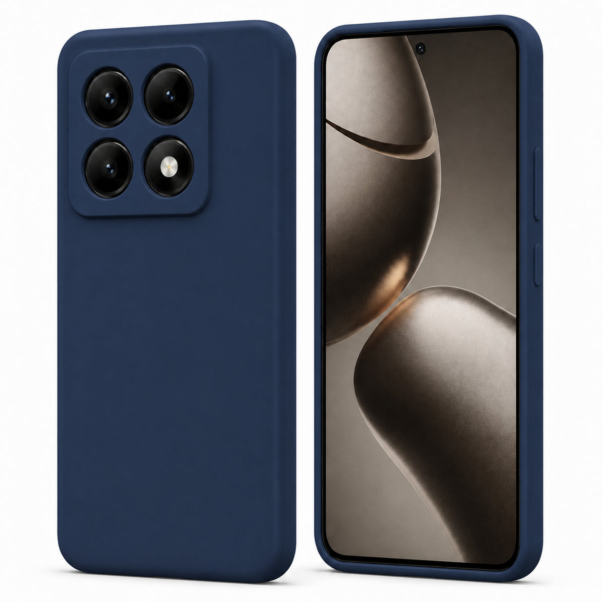 Xiaomi 14T Silicone Pro Silikon Hülle in Marineblau – Produktansicht