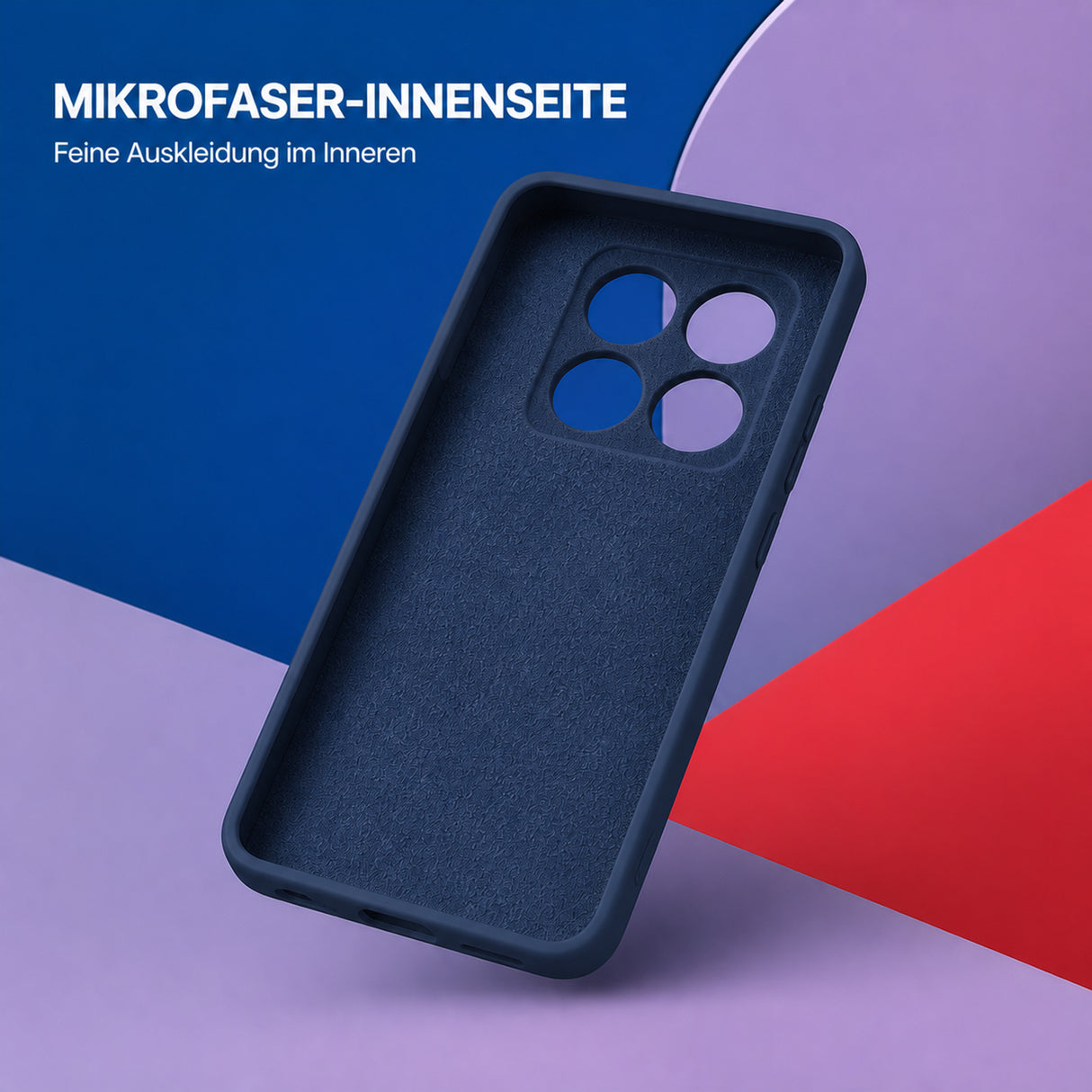 Xiaomi 14T Silicone Pro Silikon Hülle Marineblau – Detailansicht 4