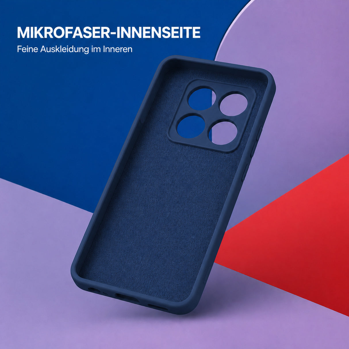 Xiaomi 14T Pro Silicone Pro Silikon Hülle Marineblau – Detailansicht 4
