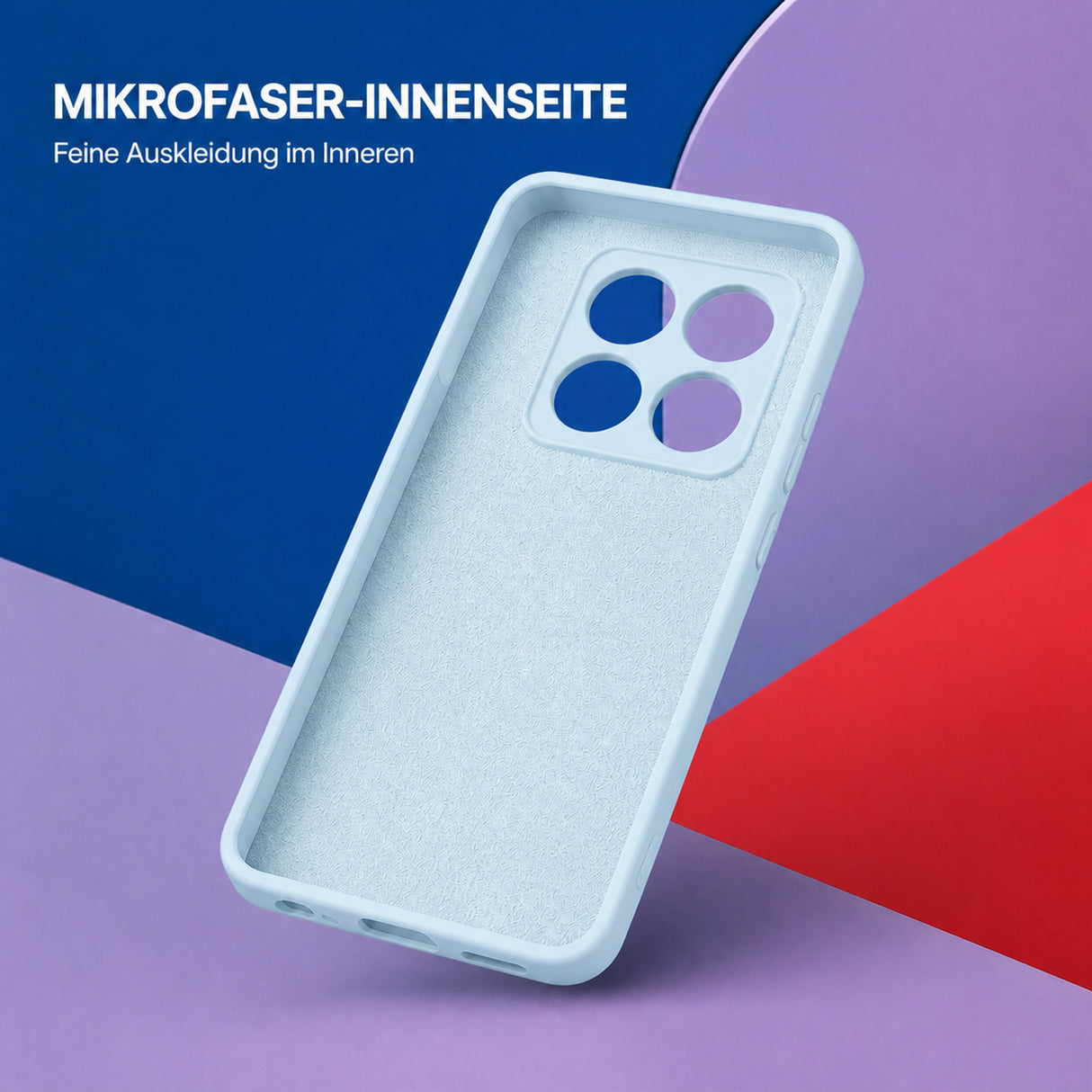 Xiaomi 14T Pro Silicone Pro Silikon Hülle Wolkenblau – Detailansicht 4