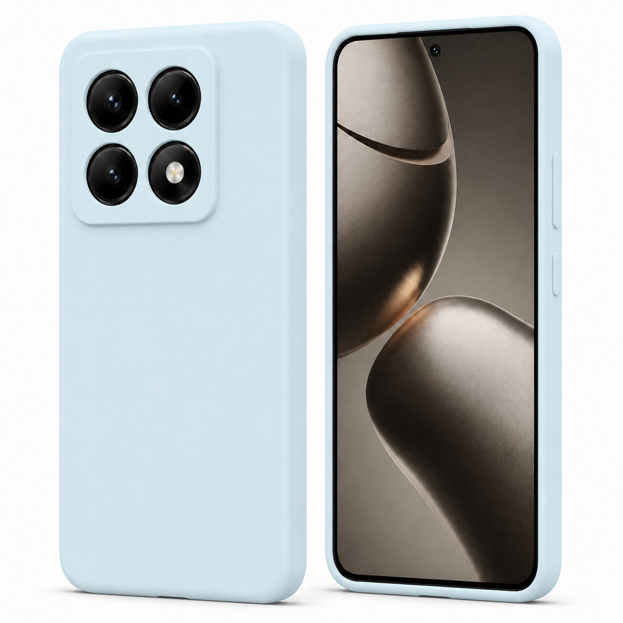 Xiaomi 14T Silicone Pro Silikon Hülle in Wolkenblau – Produktansicht