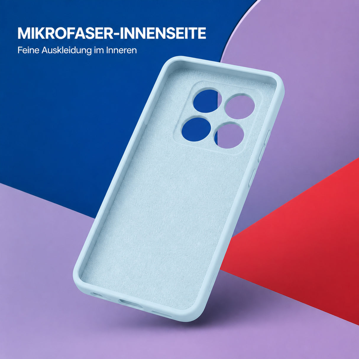 Xiaomi 14T Silicone Pro Silikon Hülle Wolkenblau – Detailansicht 4