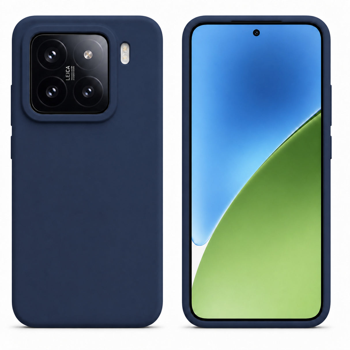 Xiaomi 15 Silicone Pro Silikon Hülle in Marineblau – Produktansicht