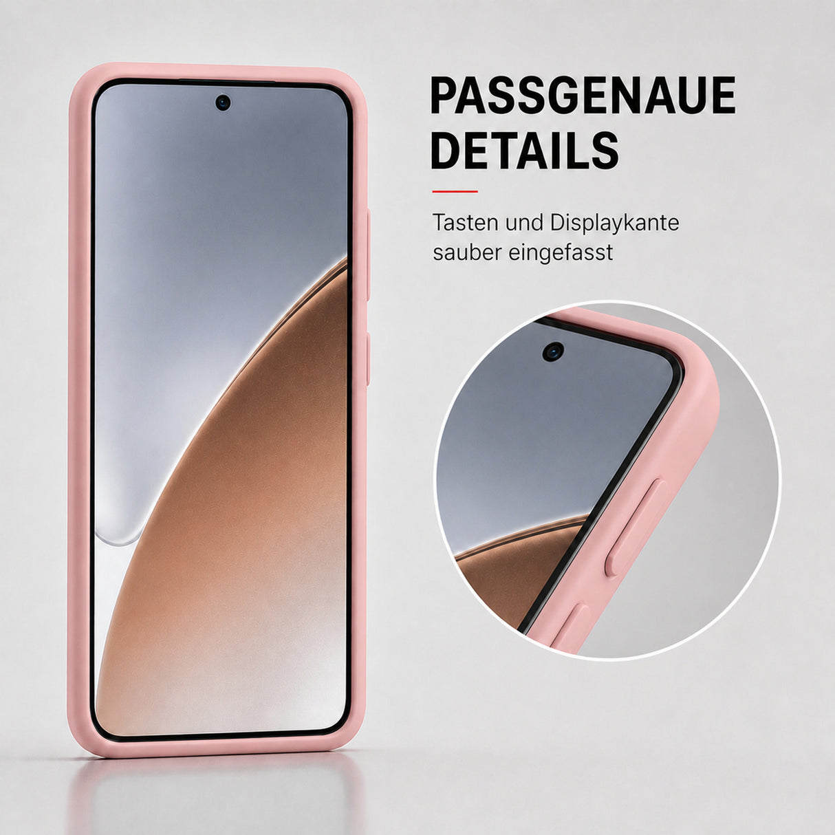 Xiaomi 15 Ultra Silicone Pro Silikon Hülle Altrosa – Detailansicht 3