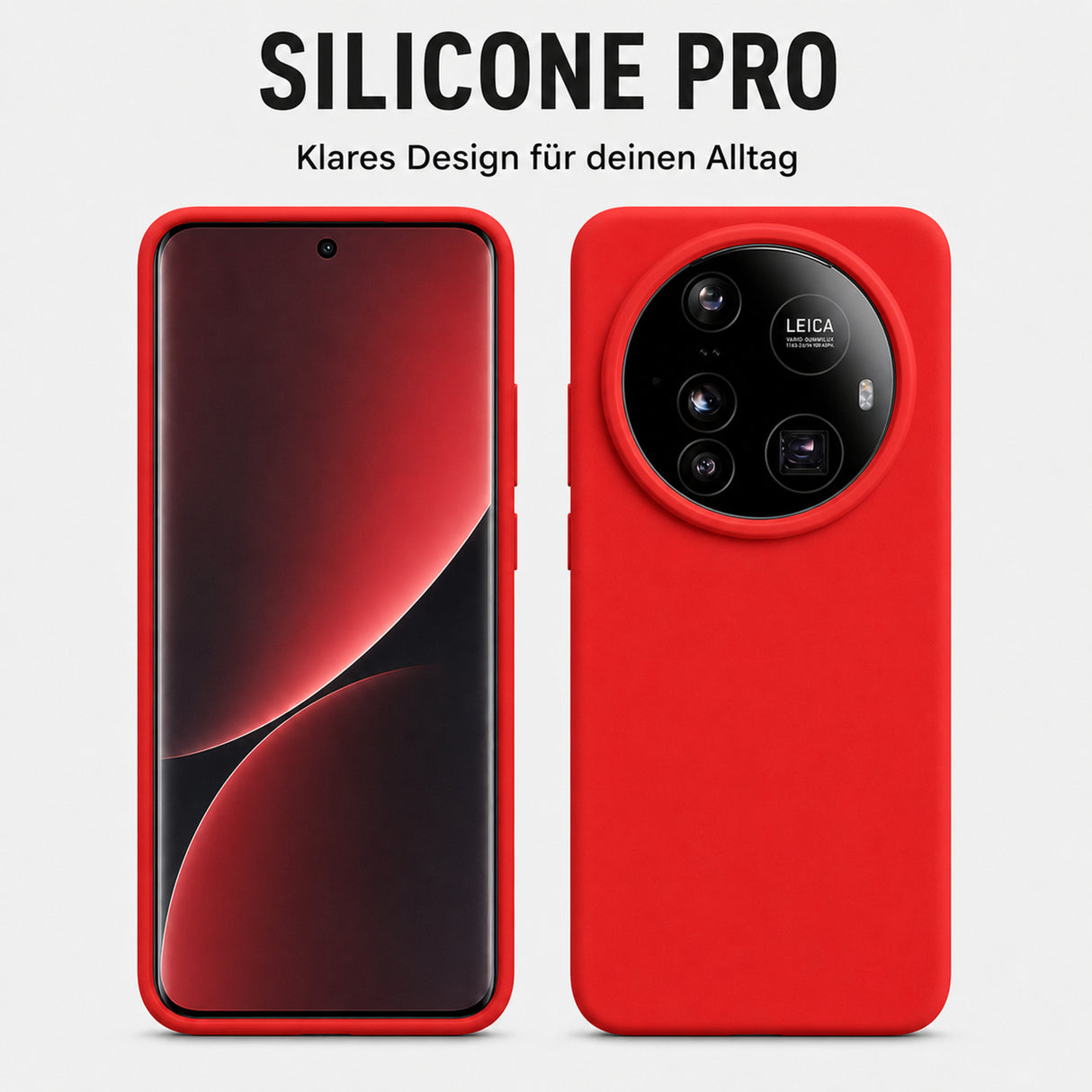 Xiaomi 15 Ultra Silicone Pro Silikon Hülle Rot – Detailansicht 5