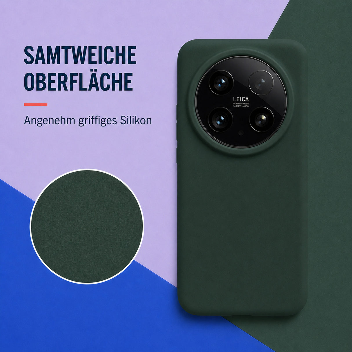 Xiaomi 15 Ultra Silicone Pro Silikon Hülle Tannengrün – Detailansicht 1