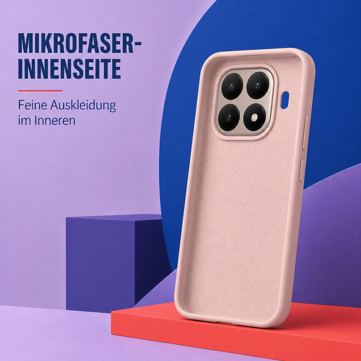 Xiaomi 15T Pro Silicone Pro Silikon Hülle Altrosa – Detailansicht 4