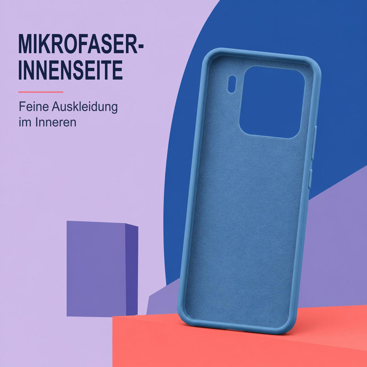 Xiaomi 15T Pro Silicone Pro Silikon Hülle Marineblau – Detailansicht 4