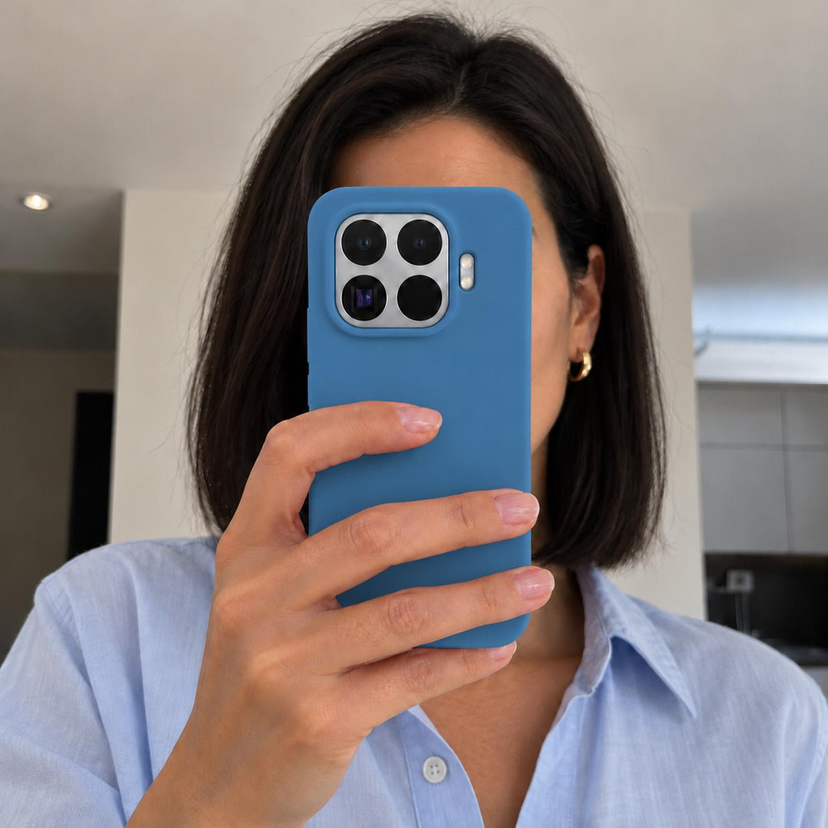 Xiaomi 15T Pro Silicone Pro Silikon Hülle Marineblau – Detailansicht 6