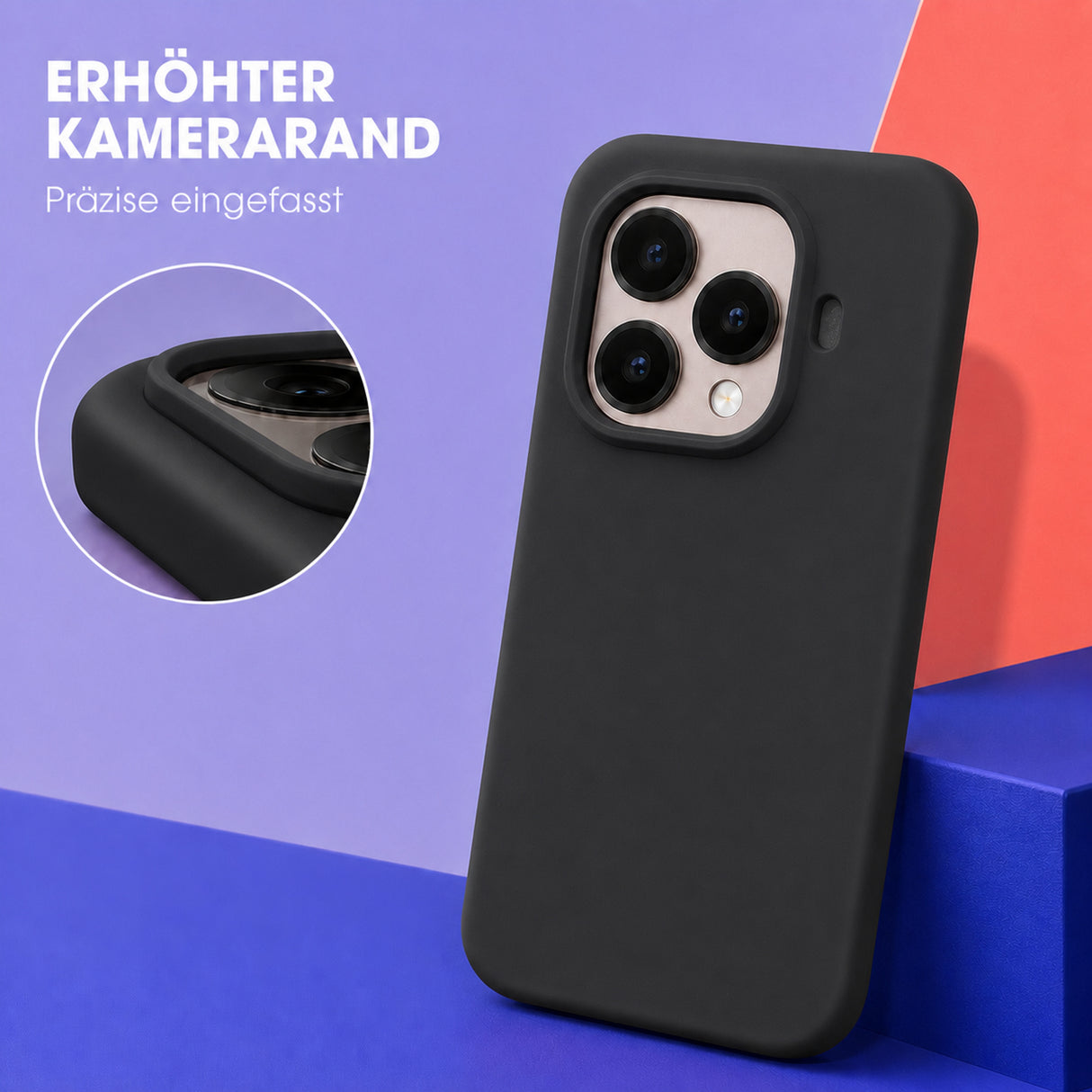 Xiaomi 15T Pro Silicone Pro Silikon Hülle Schwarz – Detailansicht 2