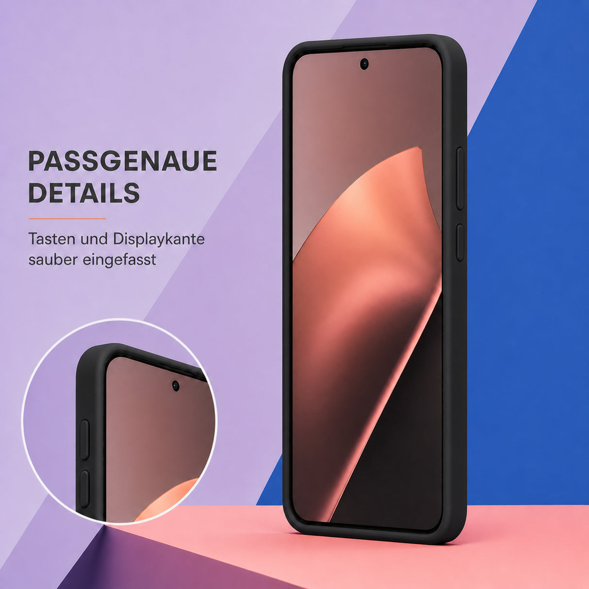Xiaomi 15T Pro Silicone Pro Silikon Hülle Schwarz – Detailansicht 3