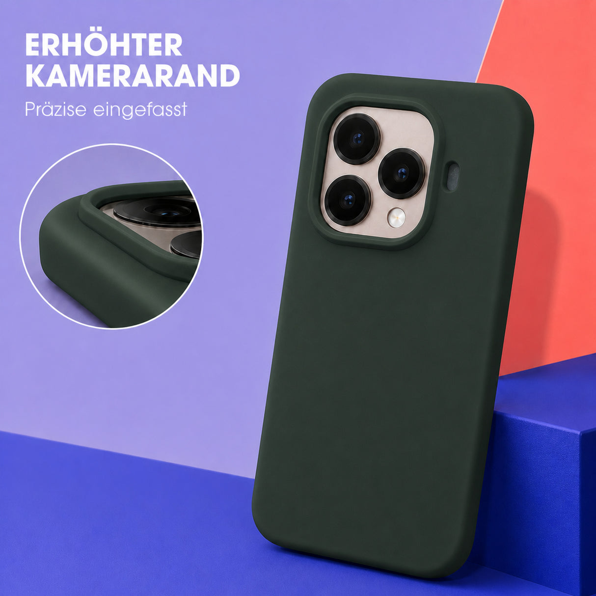 Xiaomi 15T Pro Silicone Pro Silikon Hülle Tannengrün – Detailansicht 2