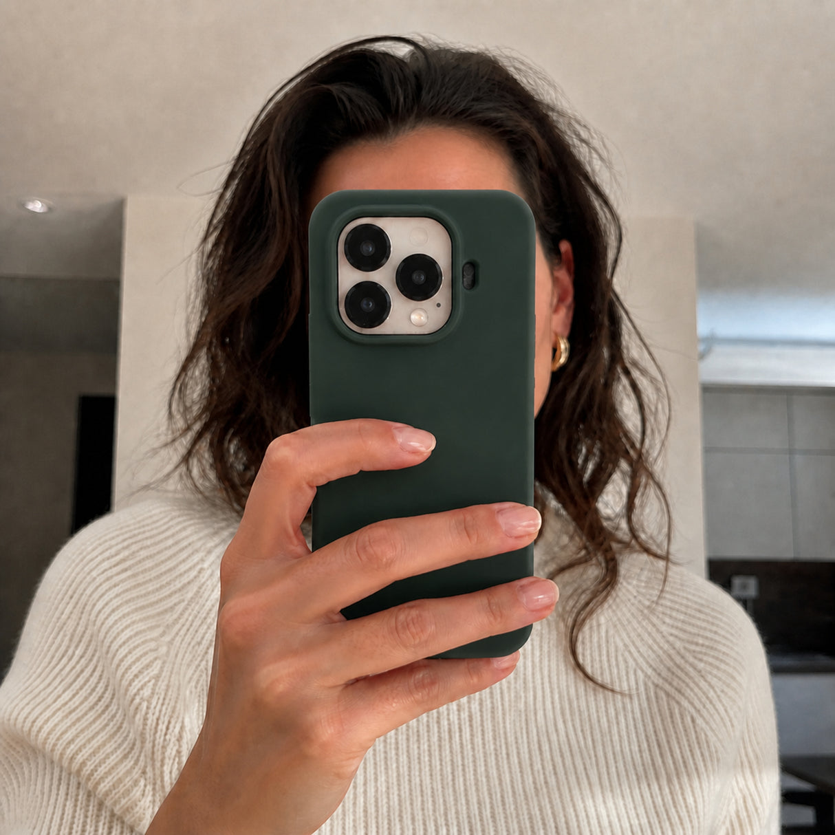 Xiaomi 15T Pro Silicone Pro Silikon Hülle Tannengrün – Detailansicht 6