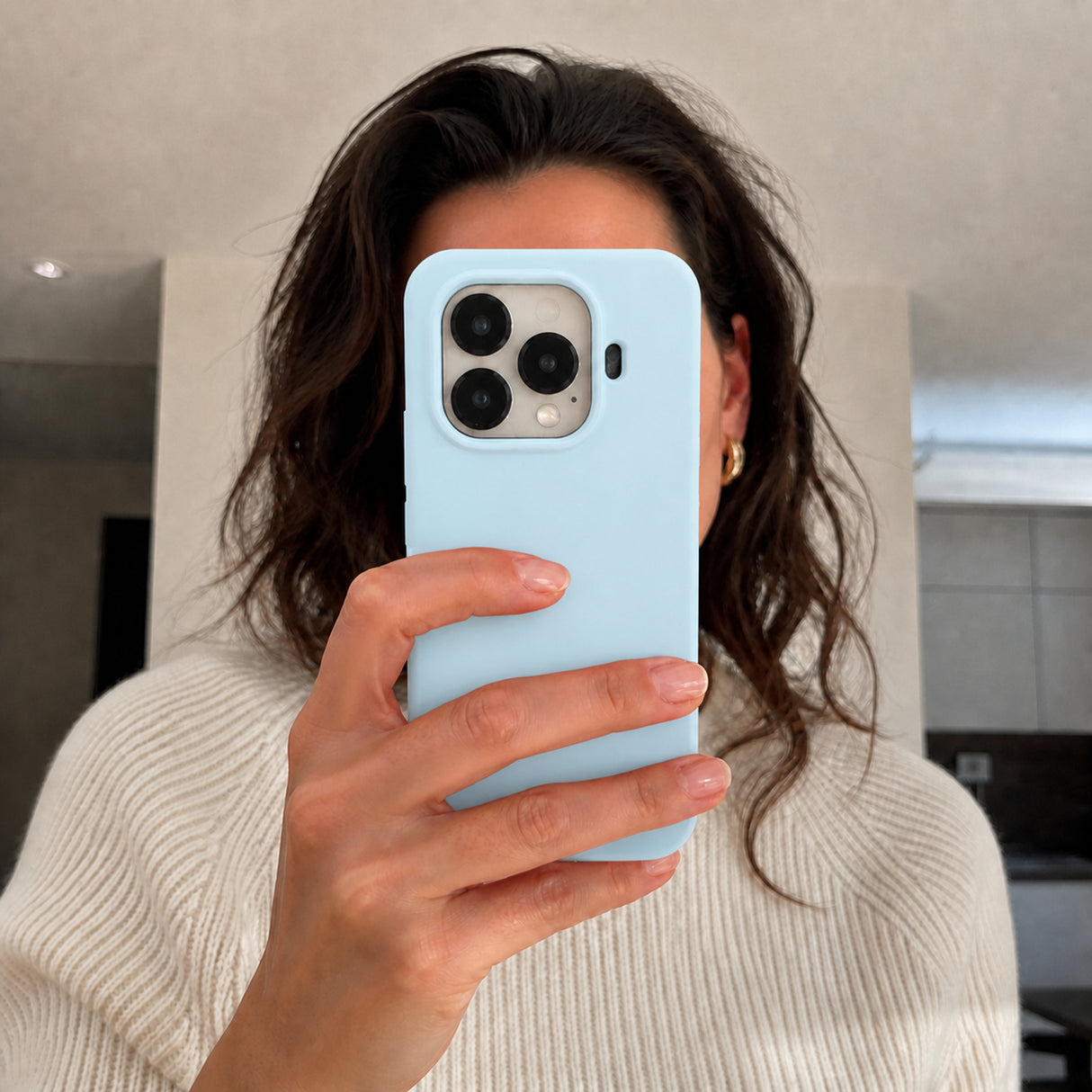 Xiaomi 15T Pro Silicone Pro Silikon Hülle Wolkenblau – Detailansicht 6