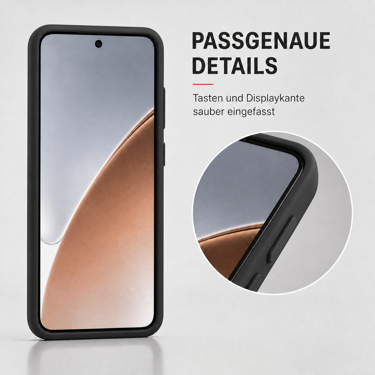Xiaomi 15T Silicone Pro Silikon Hülle Schwarz – Detailansicht 3