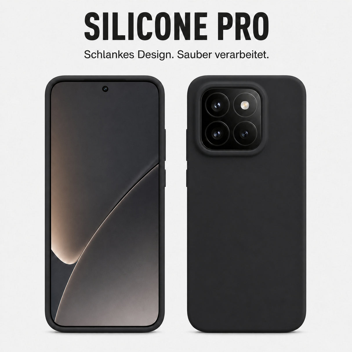 Xiaomi 15T Silicone Pro Silikon Hülle Schwarz – Detailansicht 5