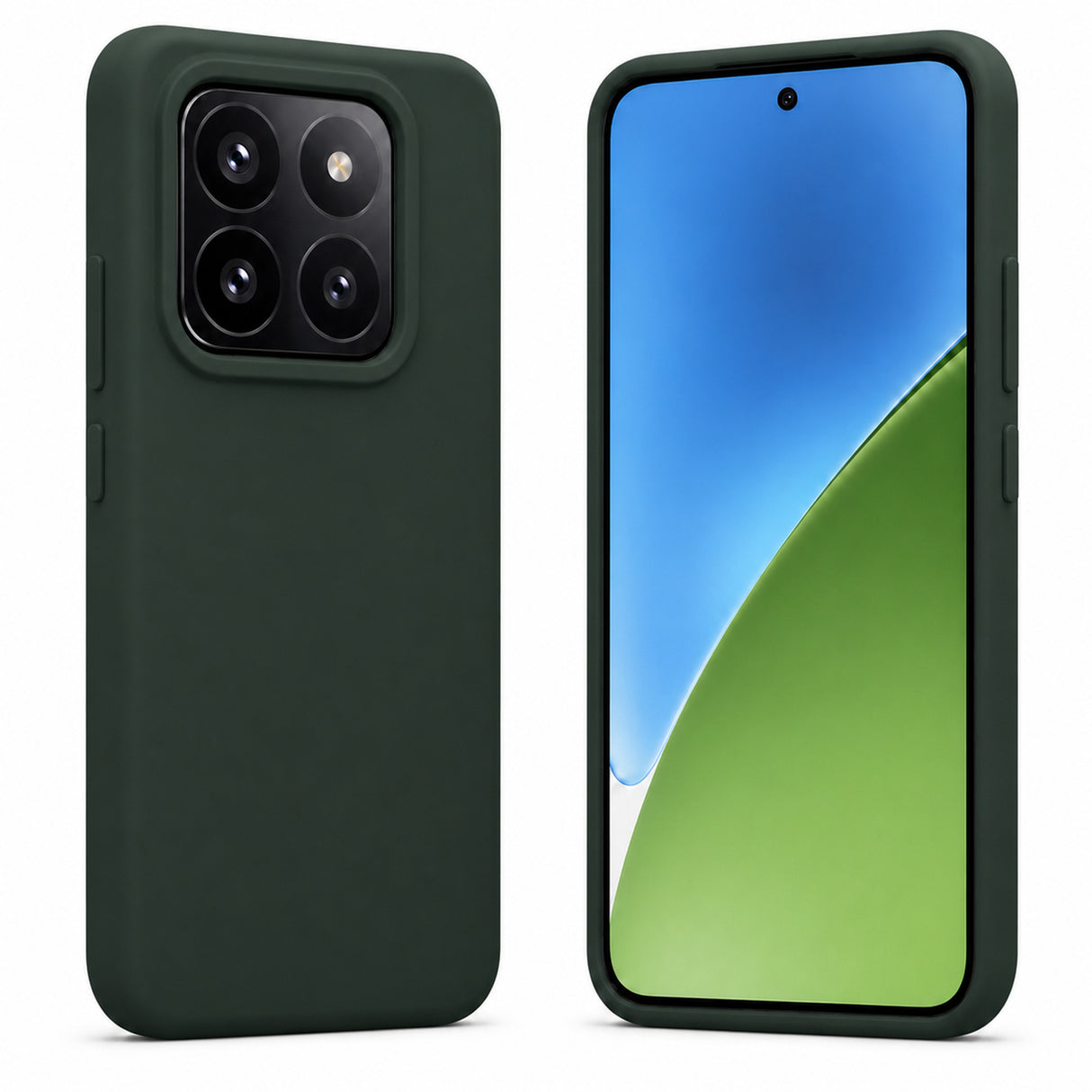 Xiaomi 15T Silicone Pro Silikon Hülle in Tannengrün – Produktansicht