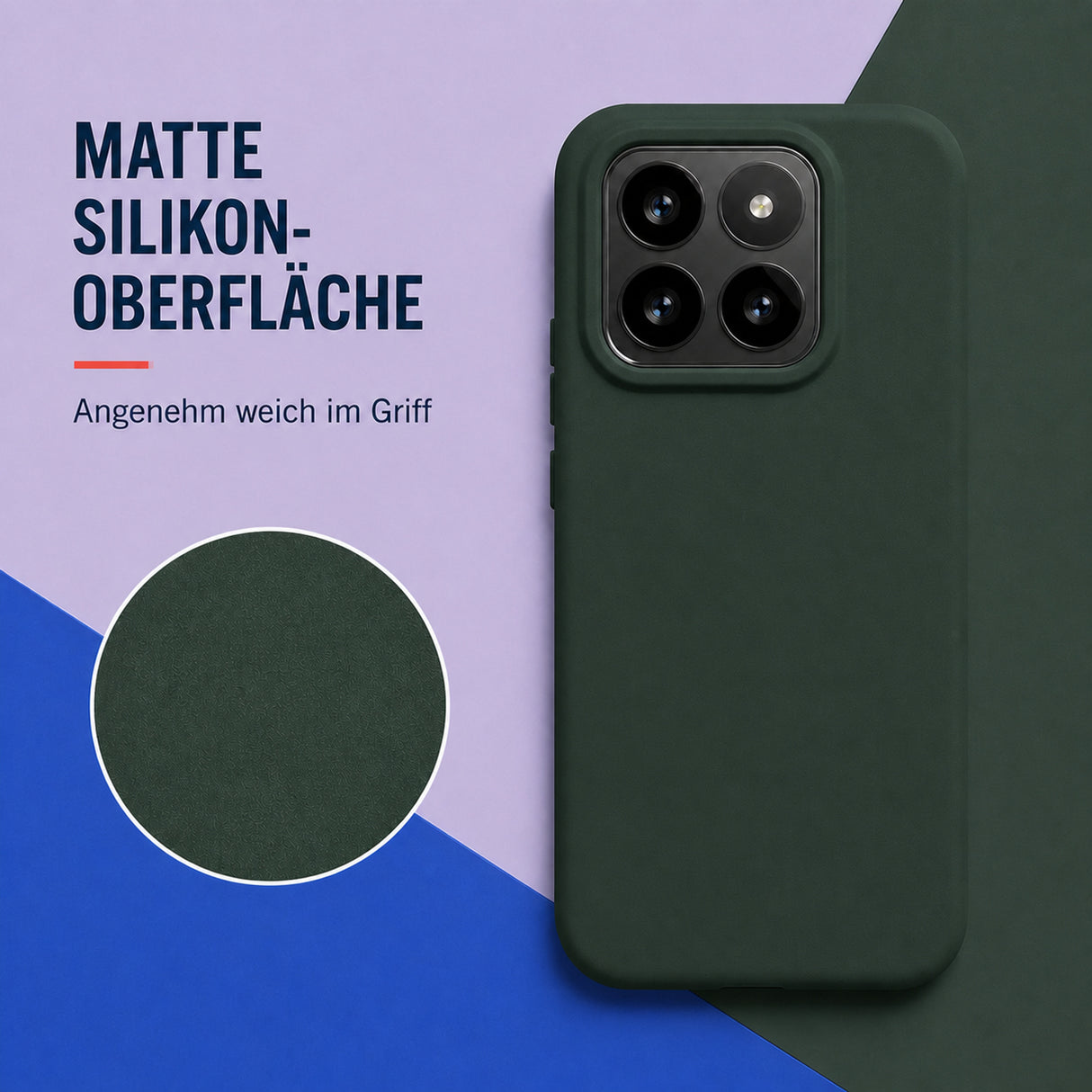 Xiaomi 15T Silicone Pro Silikon Hülle Tannengrün – Detailansicht 1