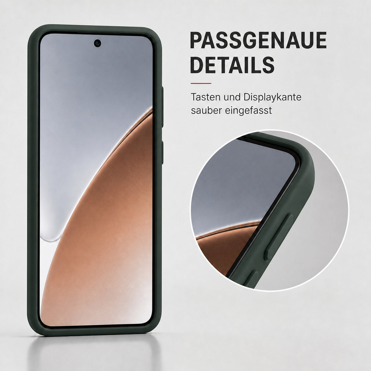 Xiaomi 15T Silicone Pro Silikon Hülle Tannengrün – Detailansicht 3