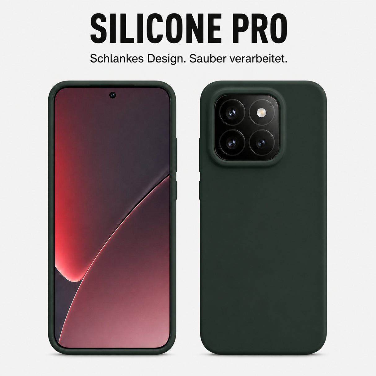 Xiaomi 15T Silicone Pro Silikon Hülle Tannengrün – Detailansicht 5