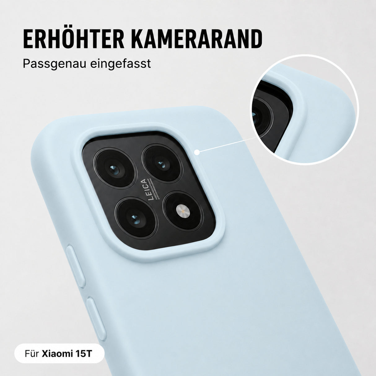 Xiaomi 15T Silicone Pro Silikon Hülle Wolkenblau – Detailansicht 2