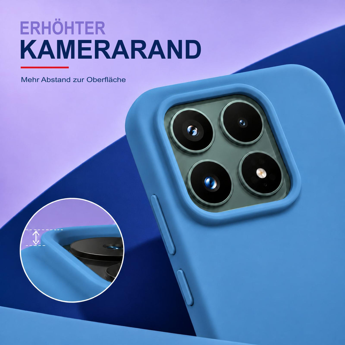 Xiaomi 17 Silicone Pro Silikon Hülle Marineblau – Detailansicht 2