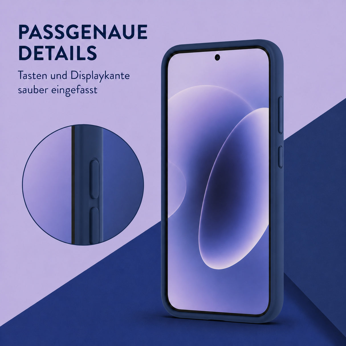 Xiaomi 17 Silicone Pro Silikon Hülle Marineblau – Detailansicht 3