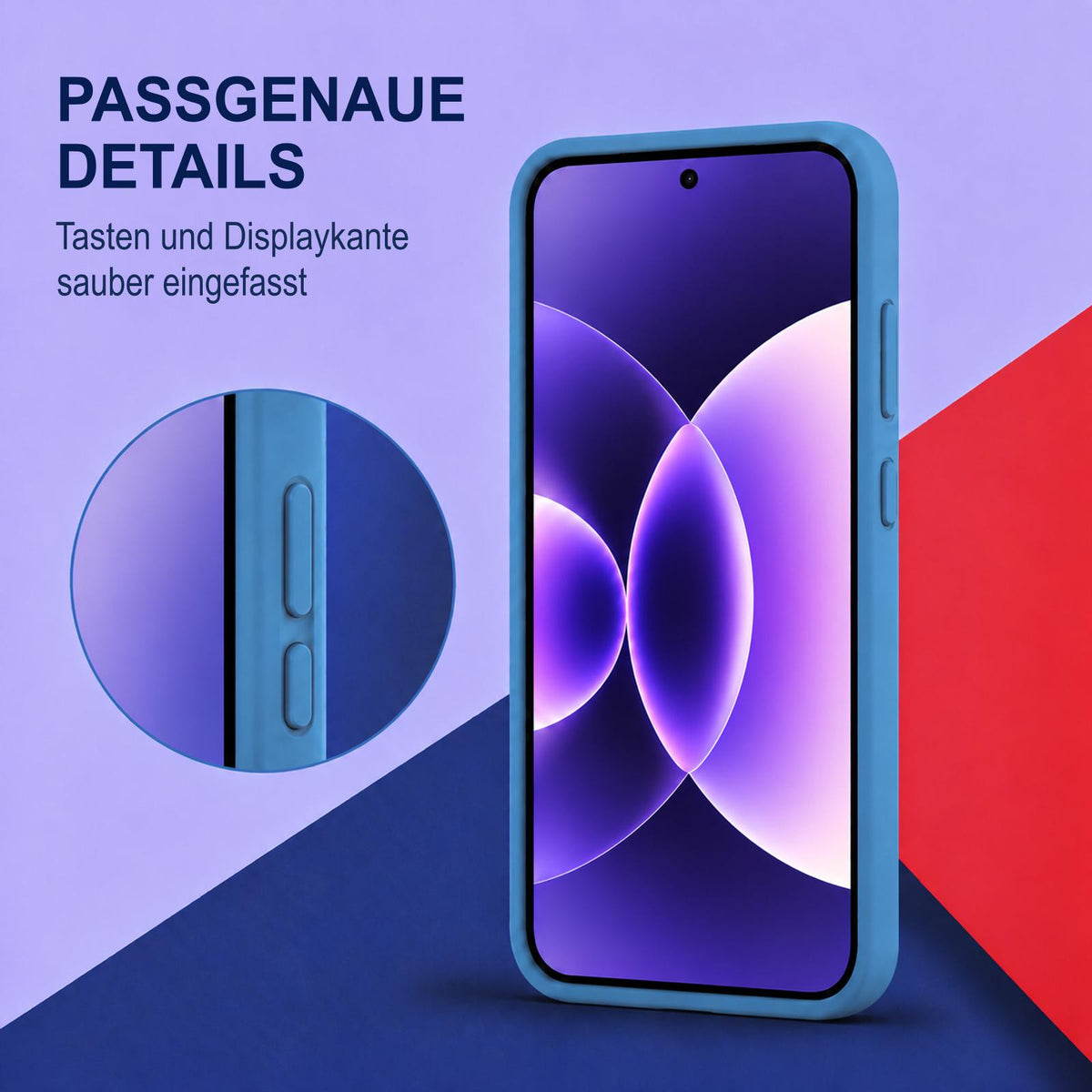 Xiaomi 17 Silicone Pro Silikon Hülle Marineblau – Detailansicht 3