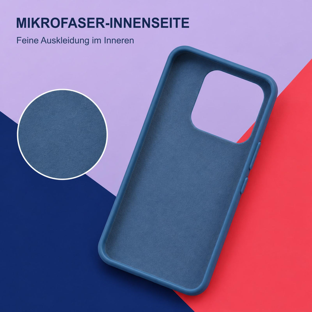 Xiaomi 17 Silicone Pro Silikon Hülle Marineblau – Detailansicht 4