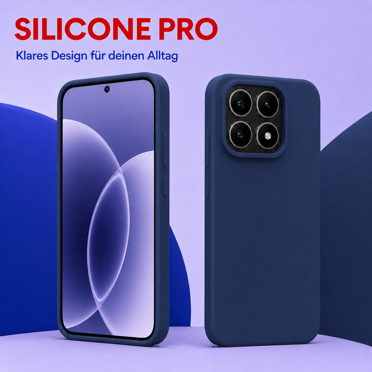 Xiaomi 17 Silicone Pro Silikon Hülle Marineblau – Detailansicht 5