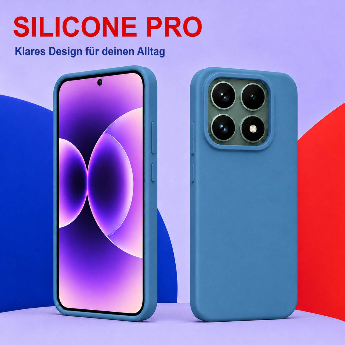 Xiaomi 17 Silicone Pro Silikon Hülle Marineblau – Detailansicht 5