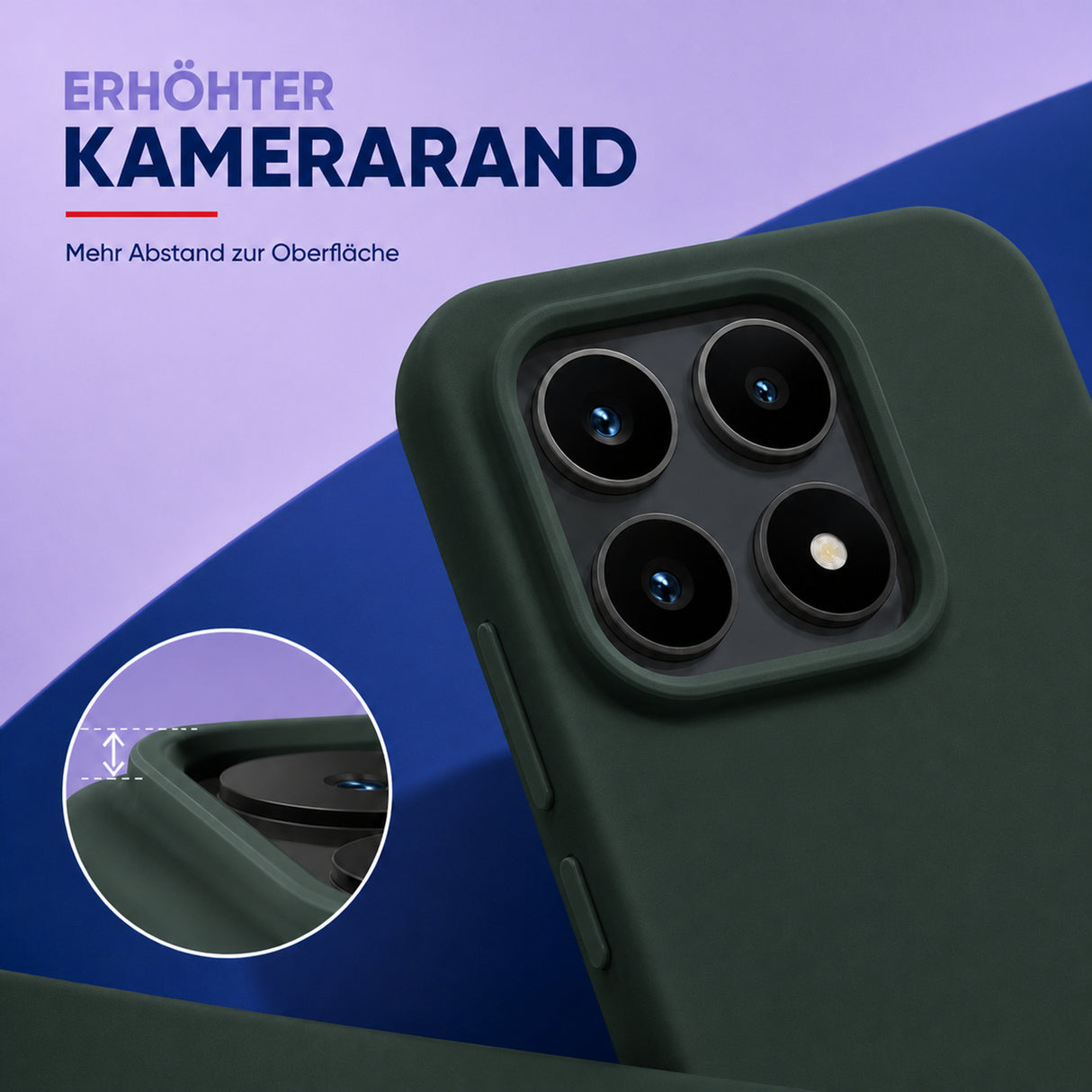 Xiaomi 17 Silicone Pro Silikon Hülle Tannengrün – Detailansicht 2