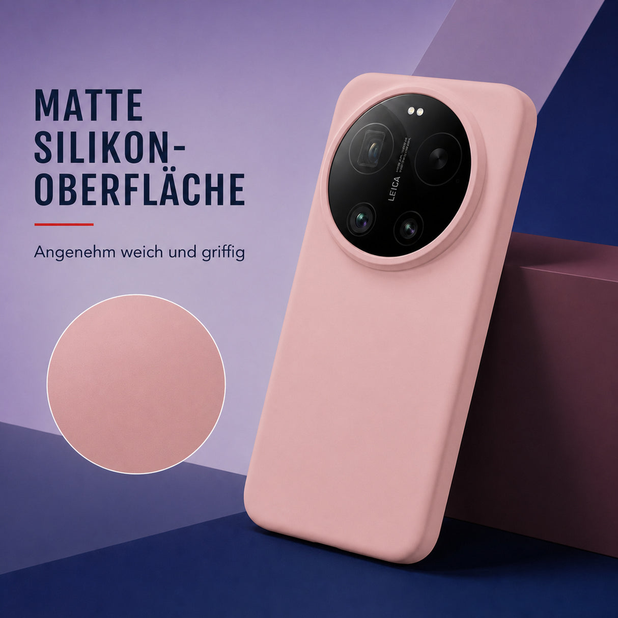 Xiaomi 17 Ultra Silicone Pro Silikon Hülle Altrosa – Detailansicht 1
