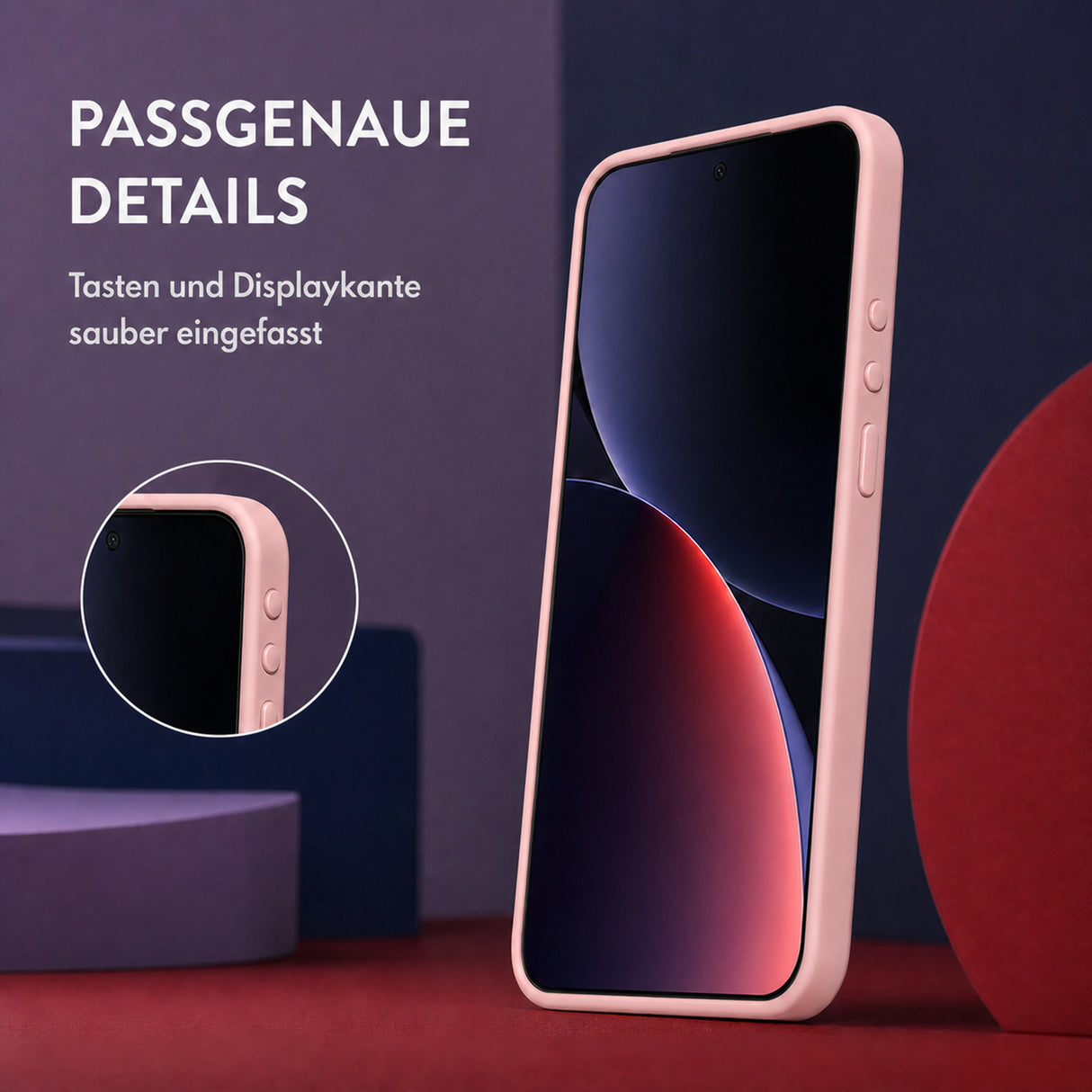 Xiaomi 17 Ultra Silicone Pro Silikon Hülle Altrosa – Detailansicht 3