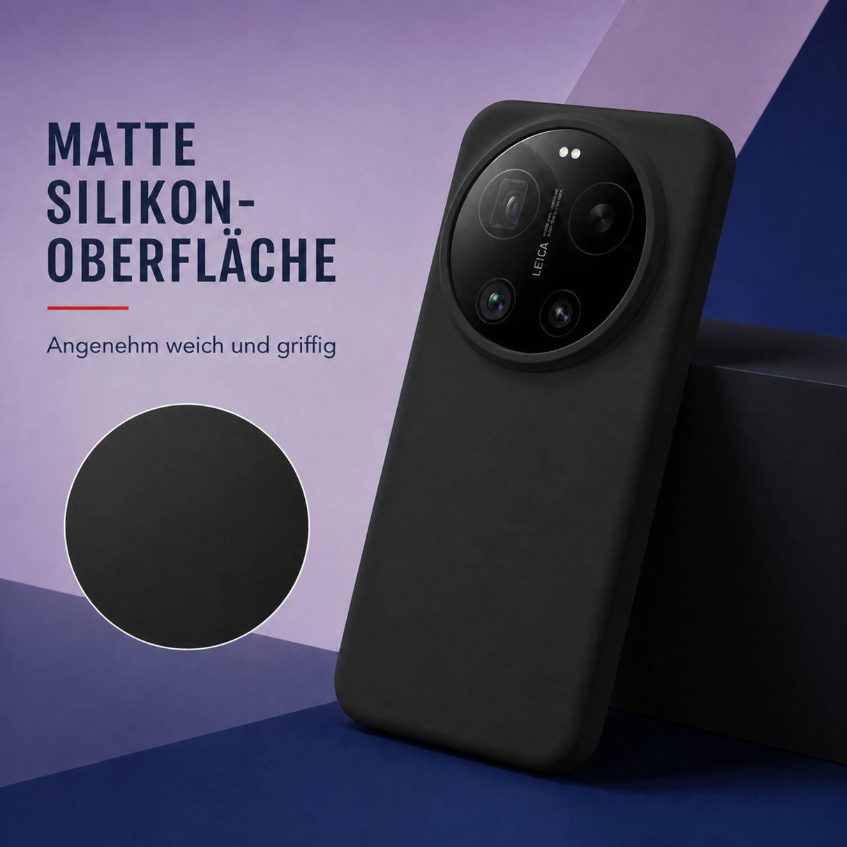 Xiaomi 17 Ultra Silicone Pro Silikon Hülle Schwarz – Detailansicht 1