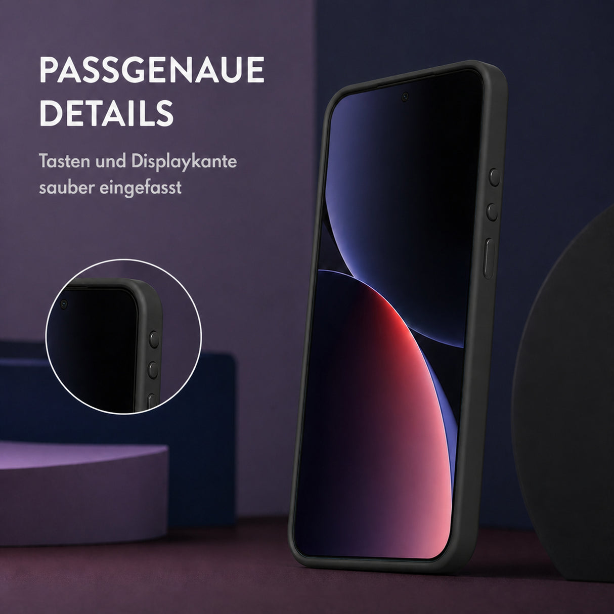 Xiaomi 17 Ultra Silicone Pro Silikon Hülle Schwarz – Detailansicht 3