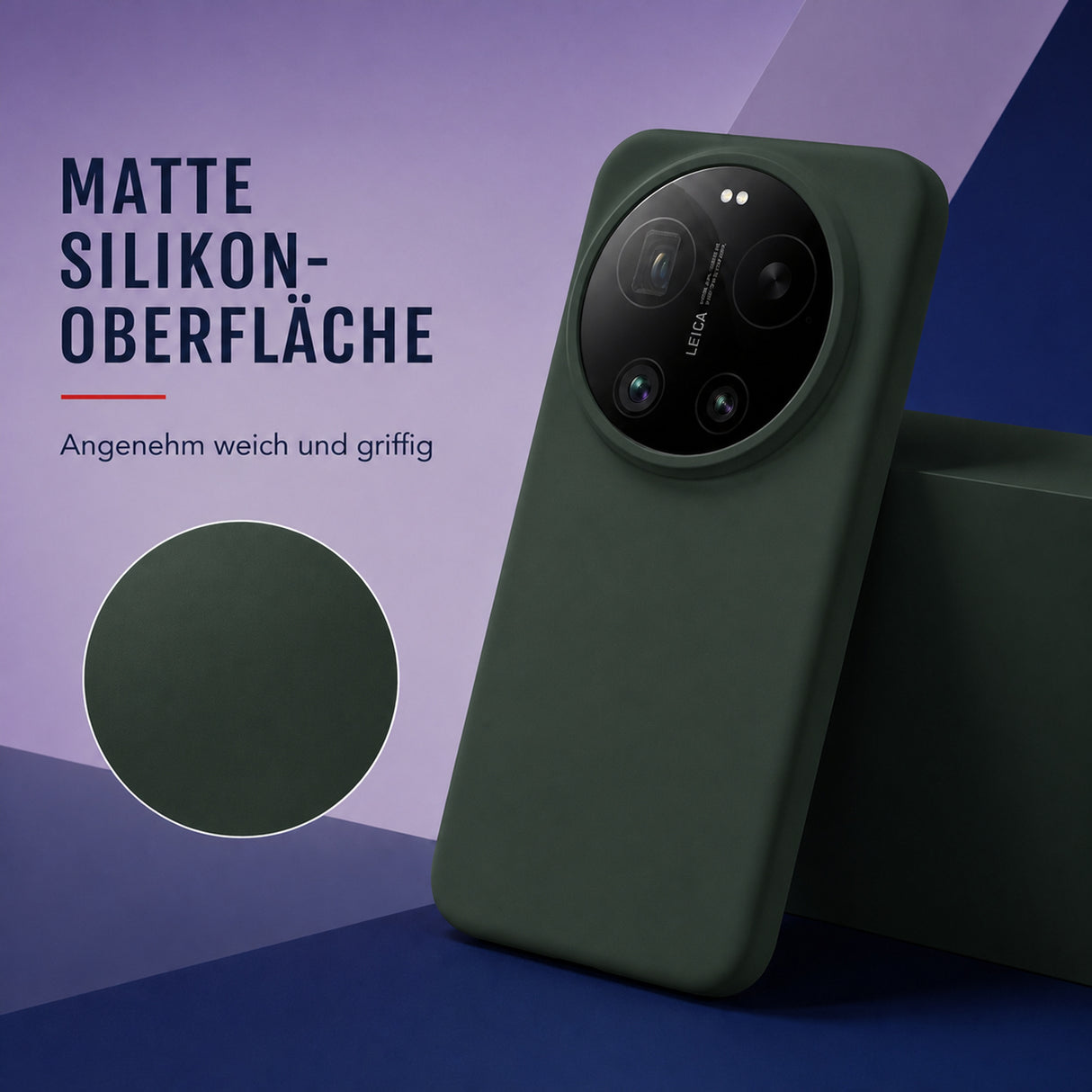 Xiaomi 17 Ultra Silicone Pro Silikon Hülle Tannengrün – Detailansicht 1