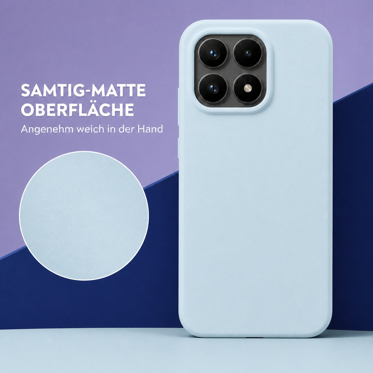 Xiaomi 17 Silicone Pro Silikon Hülle Wolkenblau – Detailansicht 1