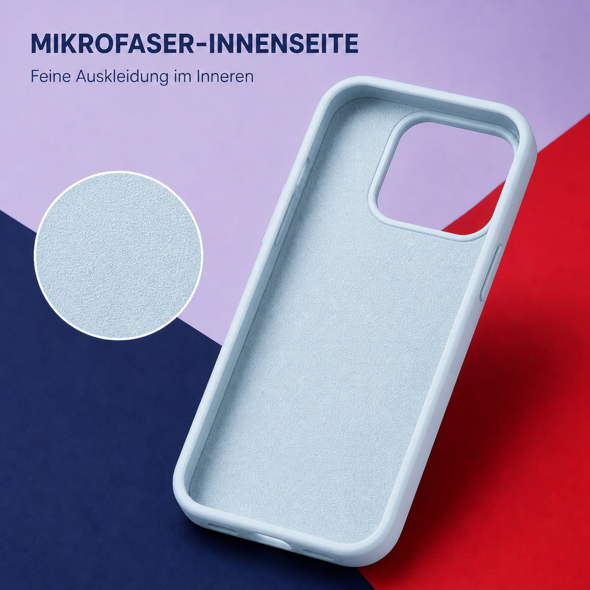 Xiaomi 17 Silicone Pro Silikon Hülle Wolkenblau – Detailansicht 4