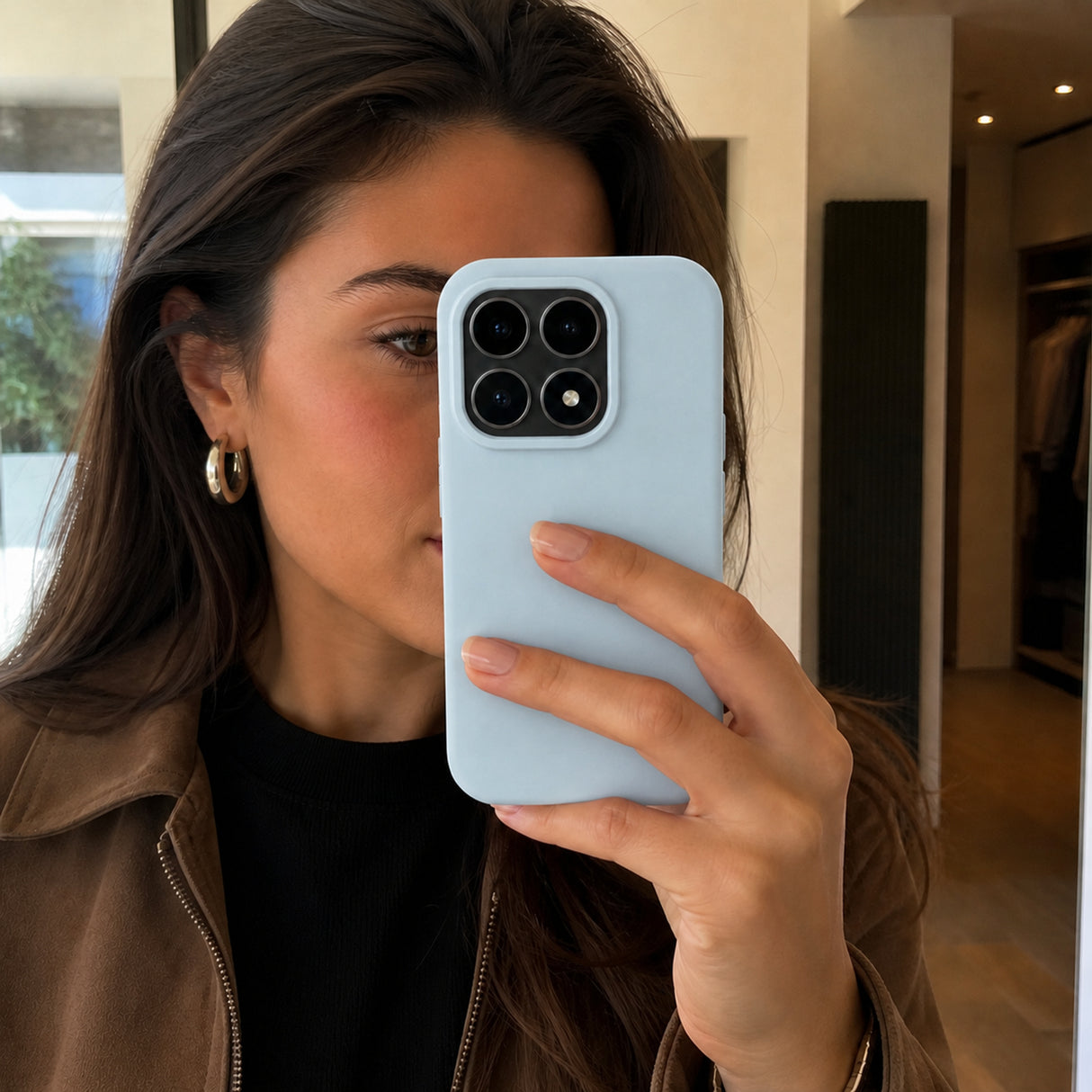 Xiaomi 17 Silicone Pro Silikon Hülle Wolkenblau – Detailansicht 6