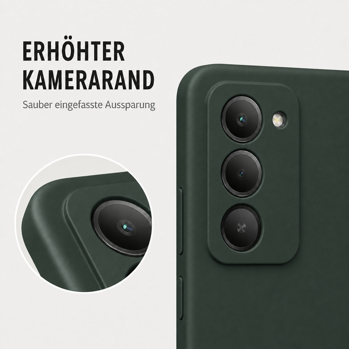 Xiaomi Redmi 15 4G / 5G Silicone Pro Silikon Hülle Tannengrün – Detailansicht 2