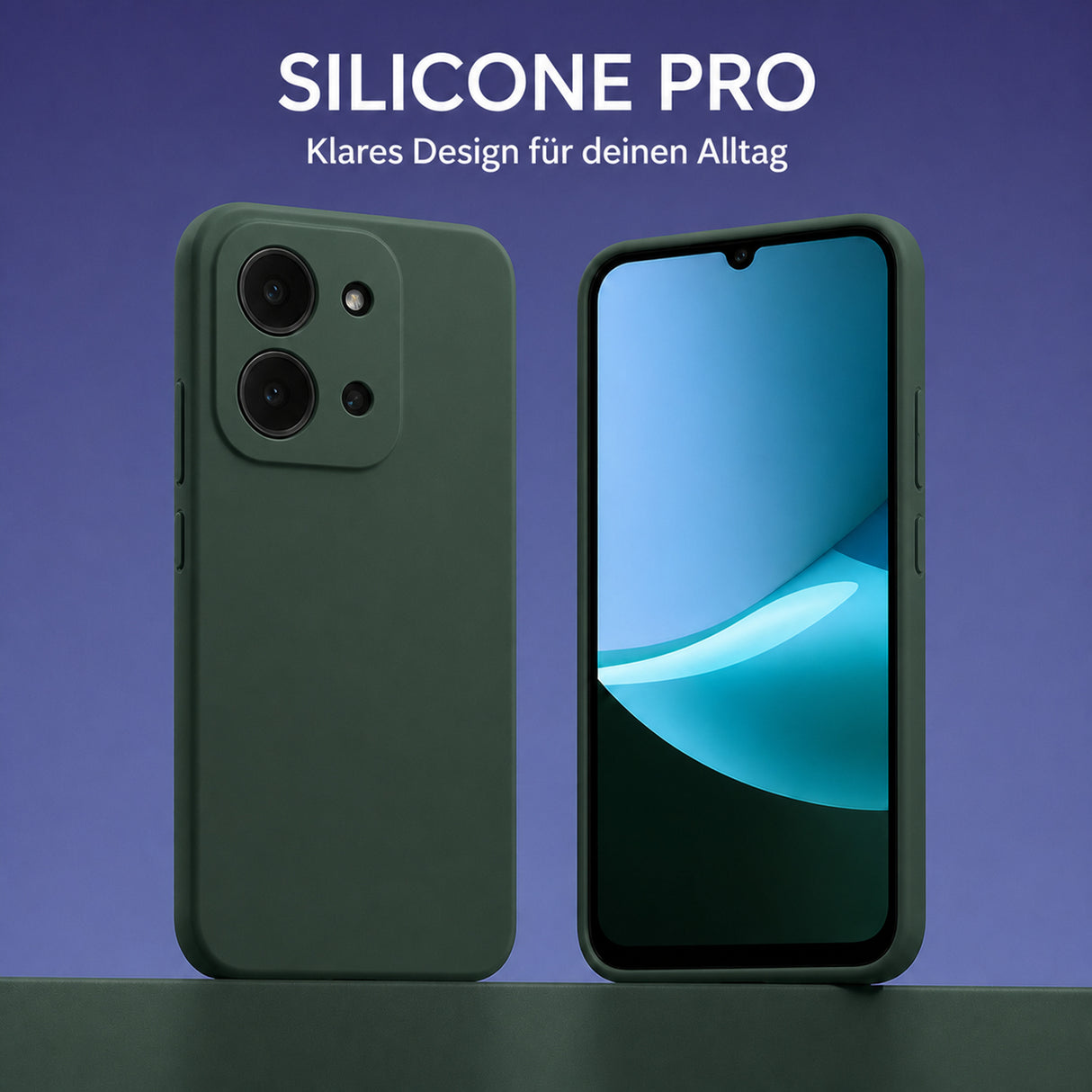 Xiaomi Redmi 15C Silicone Pro Silikon Hülle Tannengrün – Detailansicht 5