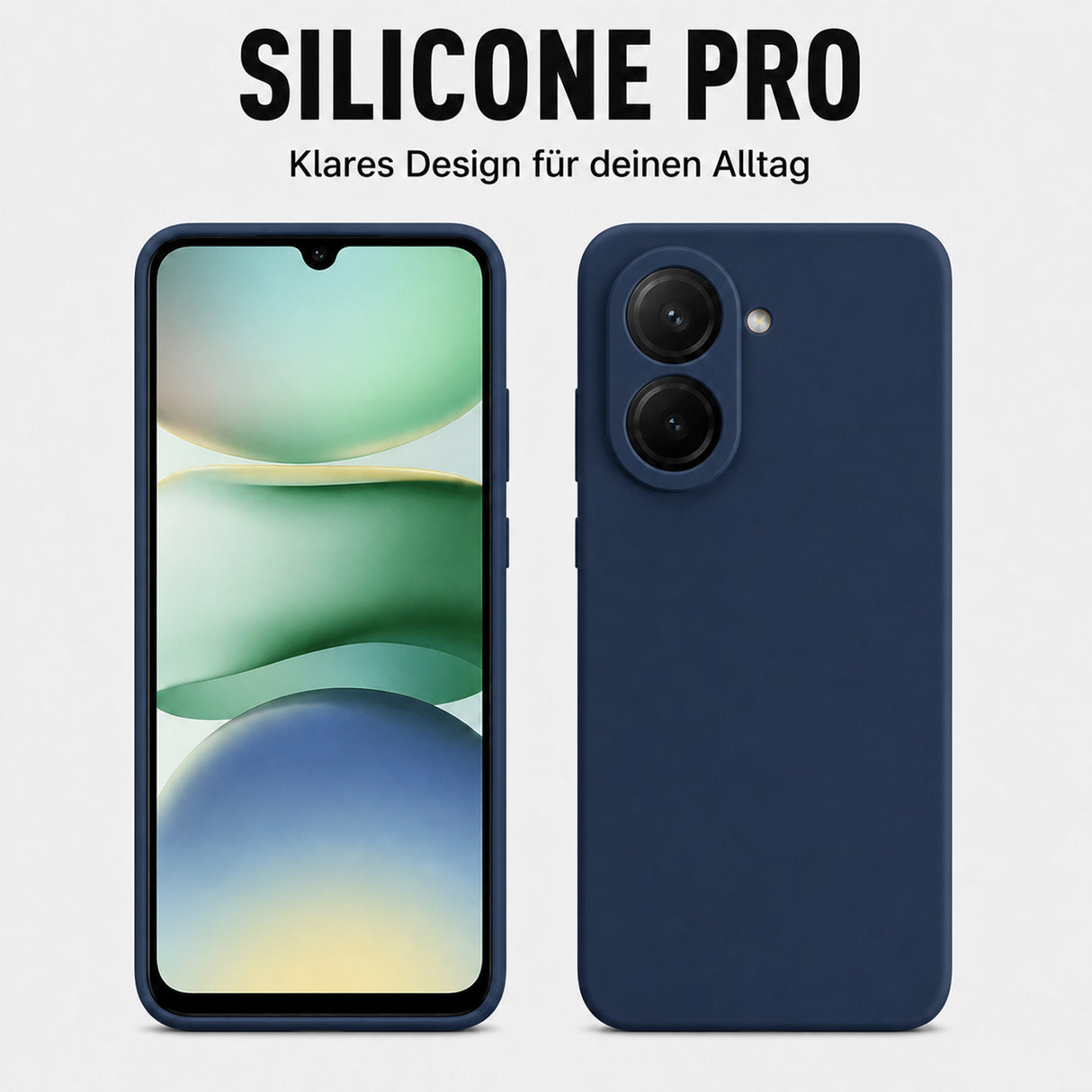 Xiaomi Redmi A5 Silicone Pro Silikon Hülle Marineblau – Detailansicht 5
