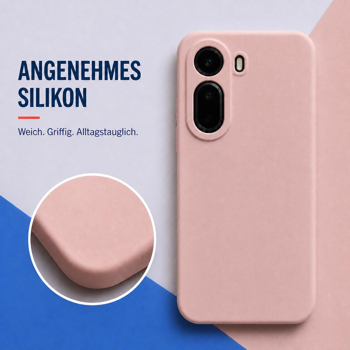 Xiaomi Redmi A7 Pro - Silikon Hülle Soft-Touch Altrosa