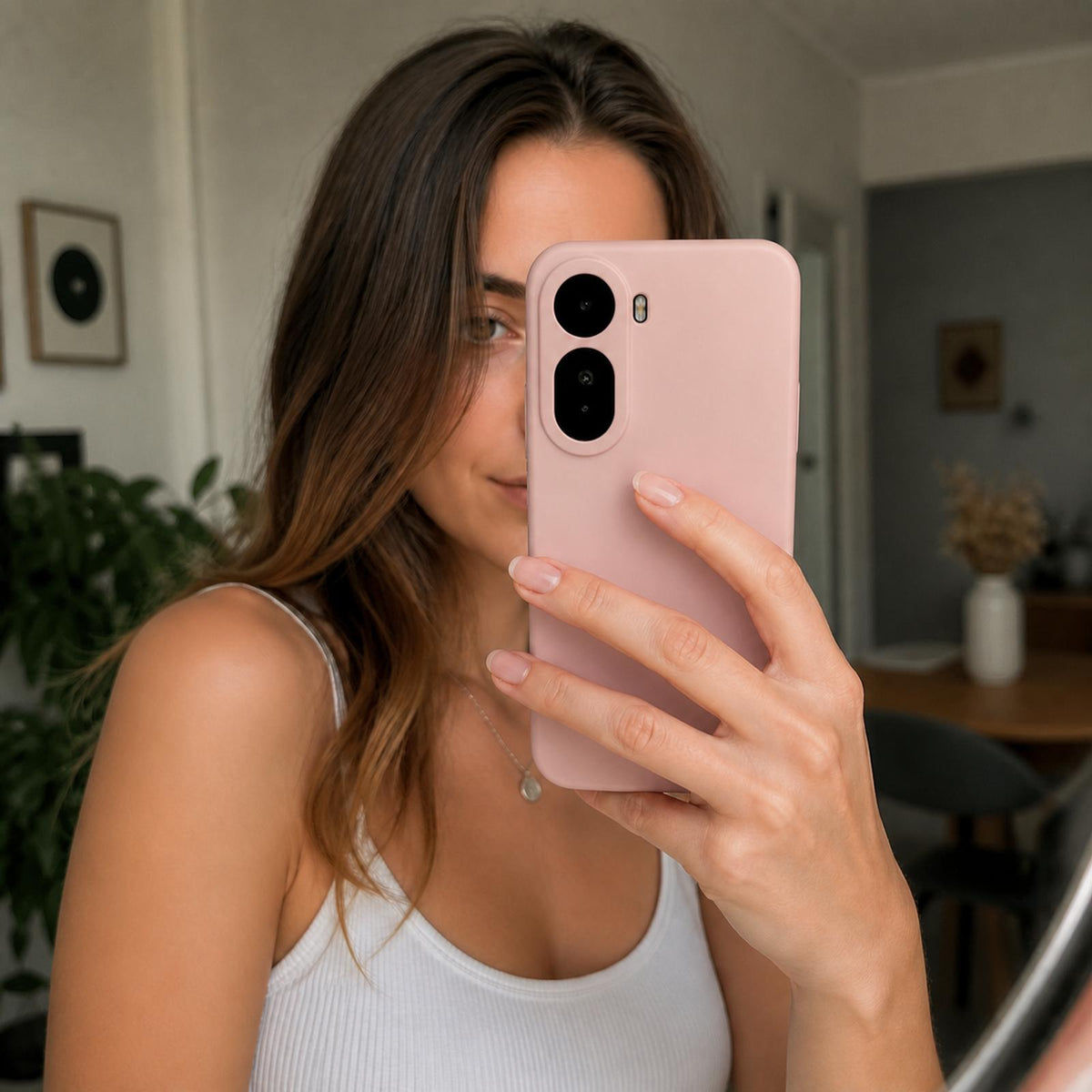 Xiaomi Redmi A7 Pro - Silikon Hülle Soft-Touch Altrosa