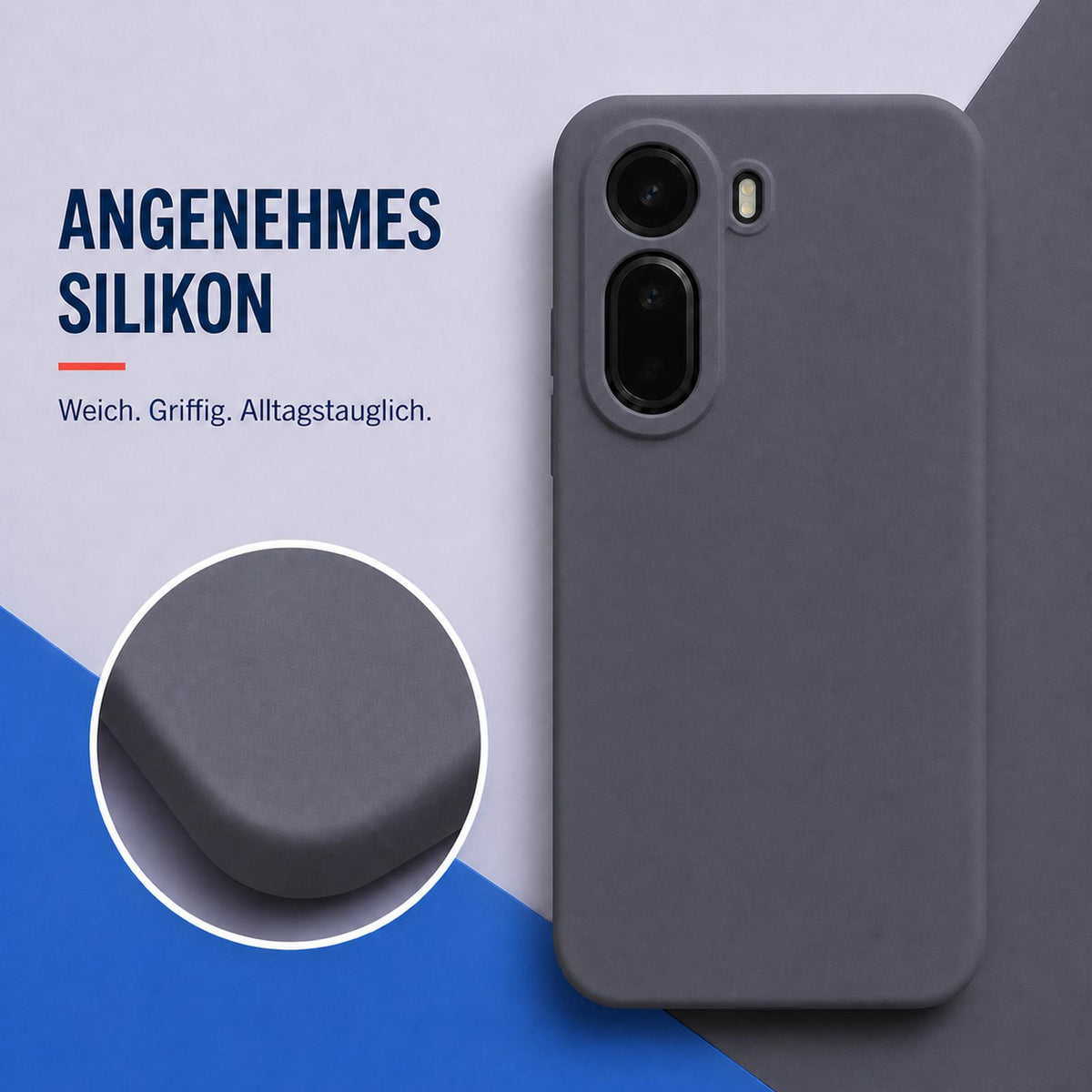 Xiaomi Redmi A7 Pro - Silikon Hülle Soft-Touch Anthrazit