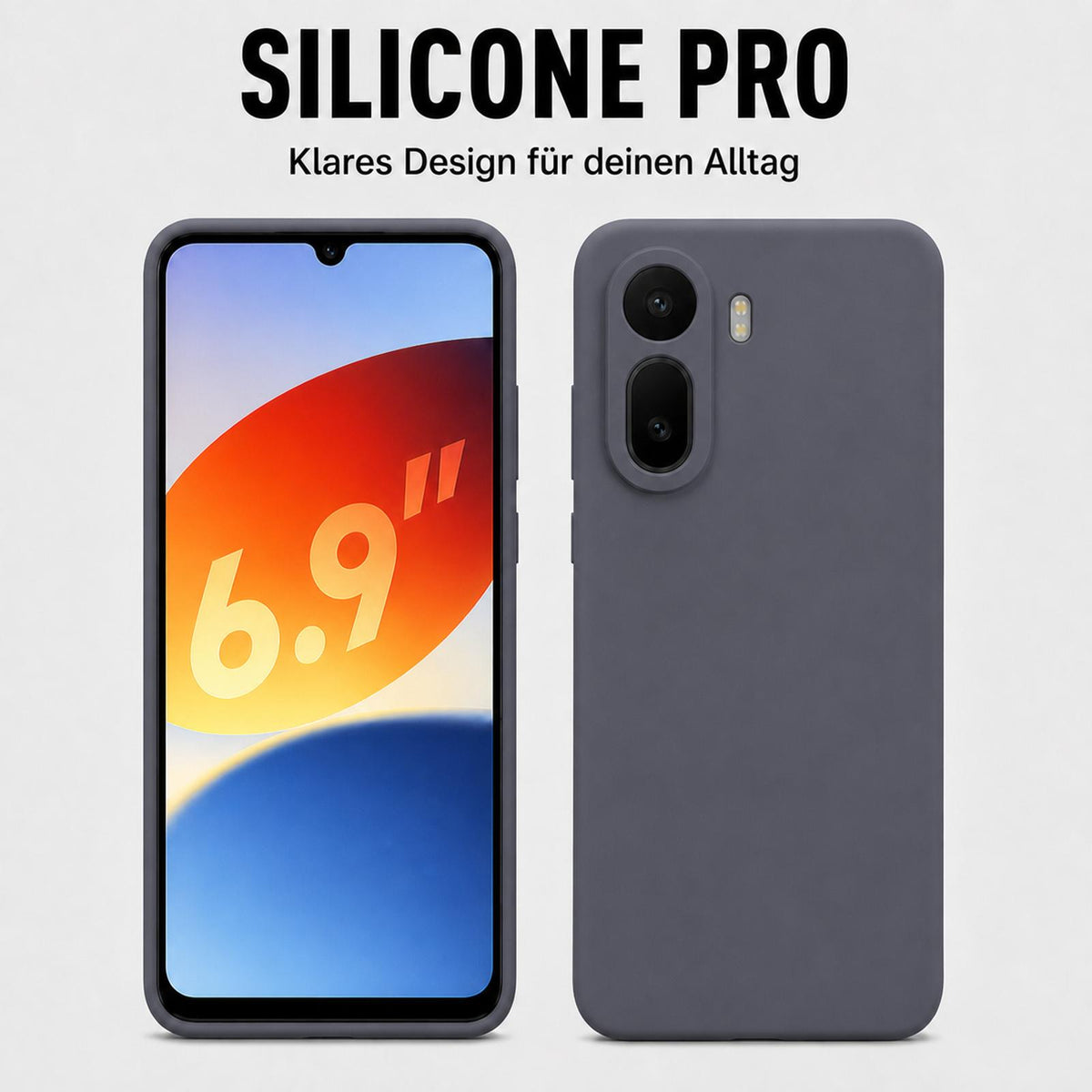 Xiaomi Redmi A7 Pro - Silikon Hülle Soft-Touch Anthrazit