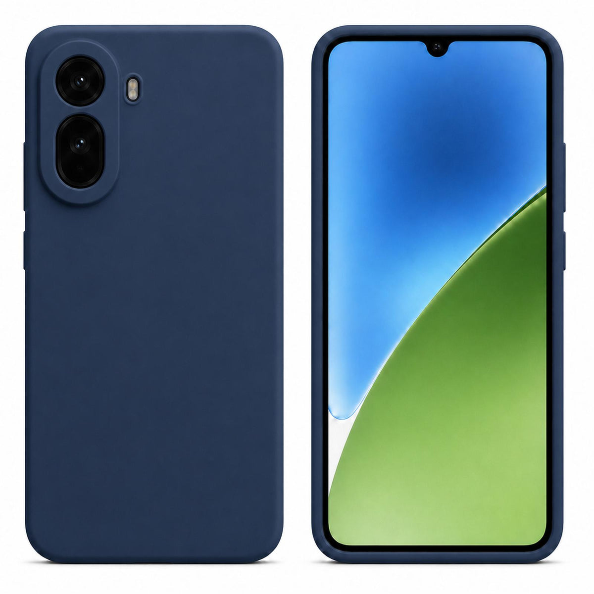 Xiaomi Redmi A7 Pro - Silikon Hülle Soft-Touch Marineblau
