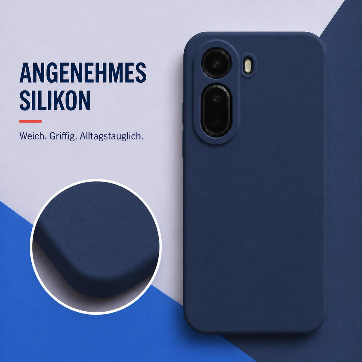 Xiaomi Redmi A7 Pro - Silikon Hülle Soft-Touch Marineblau