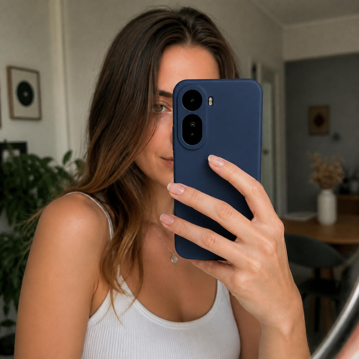 Xiaomi Redmi A7 Pro - Silikon Hülle Soft-Touch Marineblau